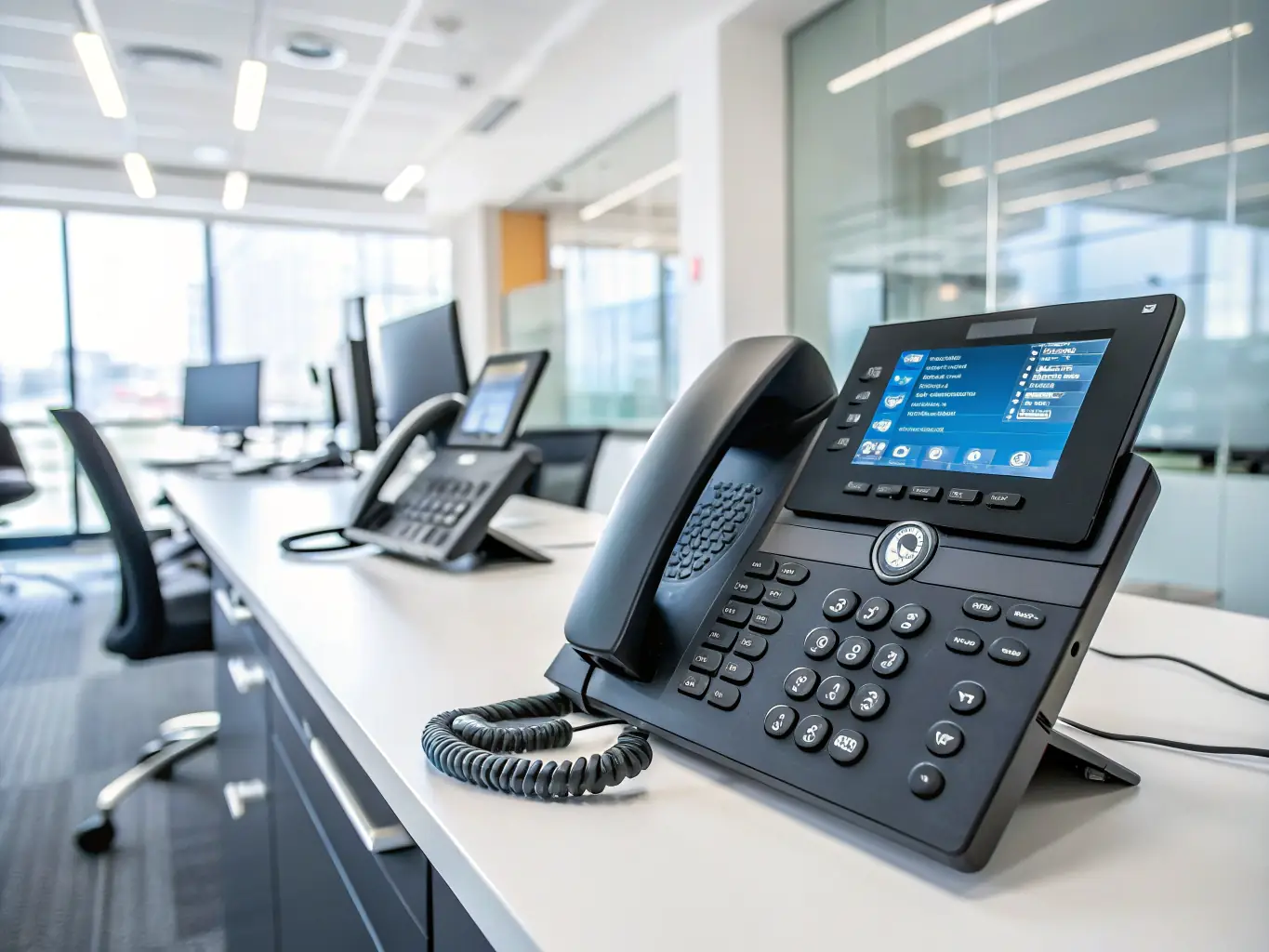 A diverse range of phone systems and devices are displayed, highlighting compatibility and support for various platforms, ensuring businesses can maintain their preferred technology setup.